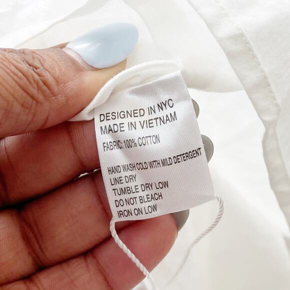 Yumi Kim Women's White Alicia Short Puff Sleeve Eyelet Dress Size XL NEW - Picture 5 of 5